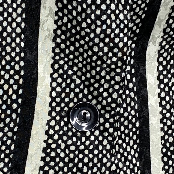 DA-Rue of Calif Petite Blazer Jacket Womans 12P Black & White Partnered Vtg 80s - Picture 5 of 8
